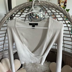 longsleeve white cross over top